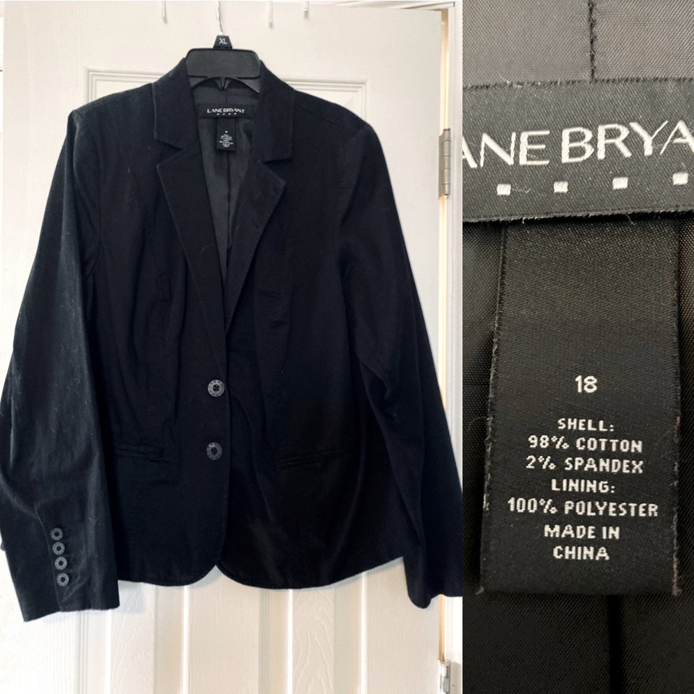 Black Lane Bryant Blazer Size 18